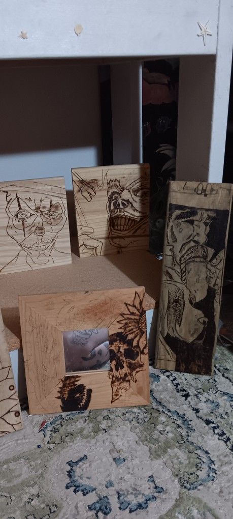 Pyrography Art Hand-burned wood plaques!(12×8)