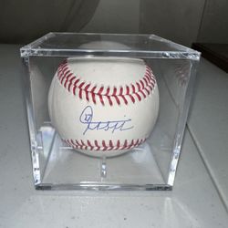GIANCARLO STANTON SIGNED NEW YORK YANKEES BASEBALL W/CUBE AUTOGRAPHED W/COA  775