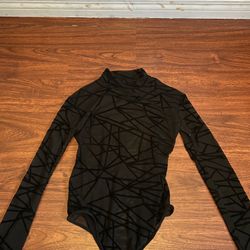 Black Cute See through Body Suit