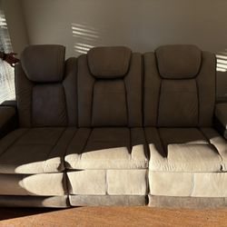 Recliner Sofa With Wireless Charging And USB Port 