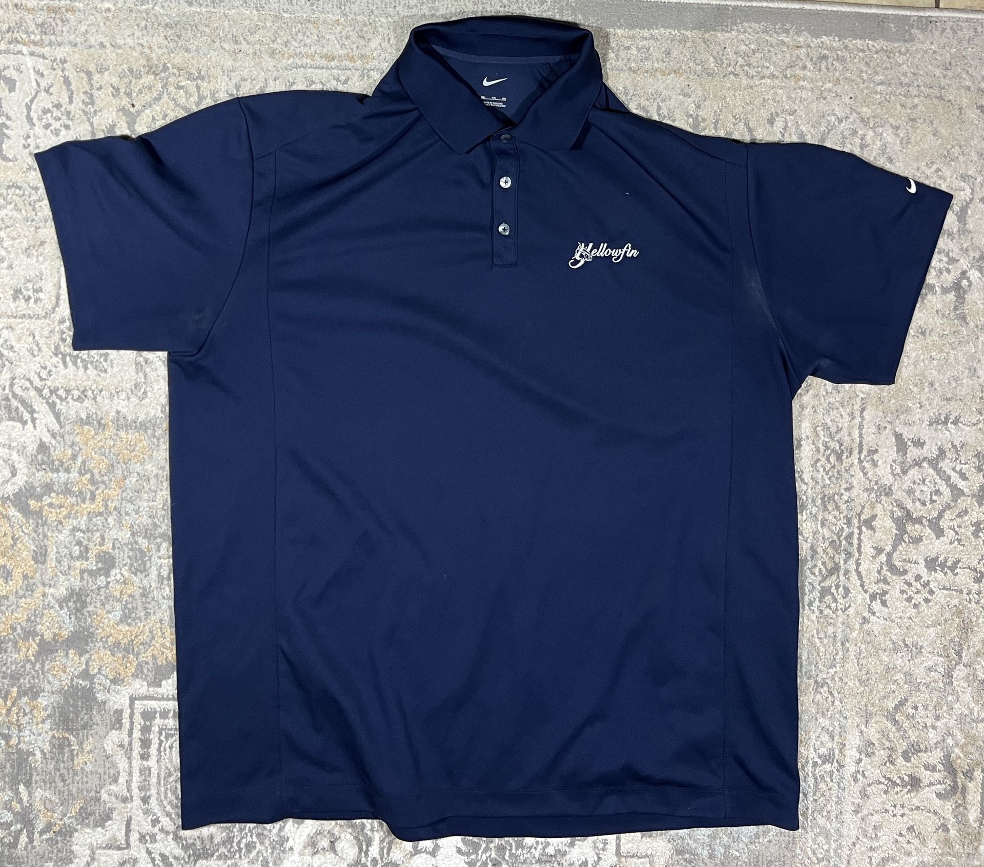 Nike Golf Polo Shirt Mens Size 3XL Short Sleeve Yellowfin Logo 267020-410 Blue