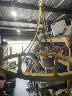 Beautiful Large Round Gold Chandelier