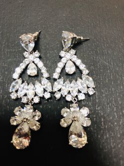 CZ silver earing