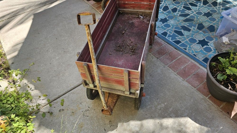 Very Vintage Collectable Radio Flyer Wooden Wagons
