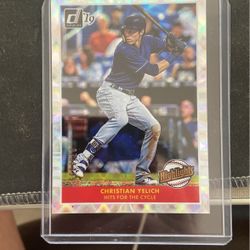 Limited Edition Donruss Christian Yelich Baseball Card 873/999
