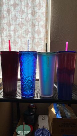 Mix of 5 Starbucks Tumblers with Straws