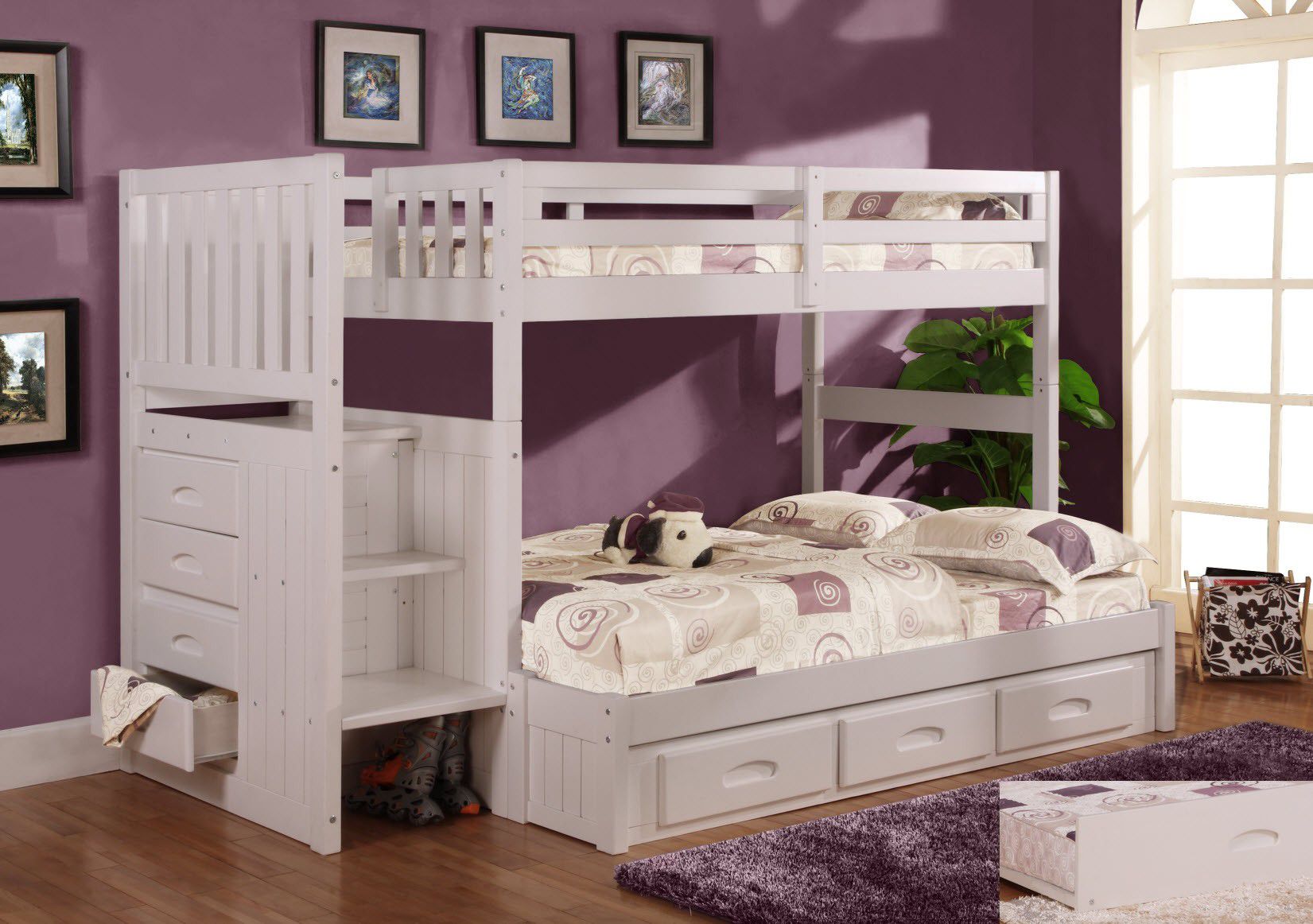 Twin over full bunk bed. $53 DOWN PAYMENT