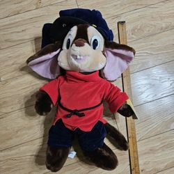 Vintage Fievel Mousekewitz An American Tail Plush 1986 Sears Caltoy with Tags (Torn) 22"
