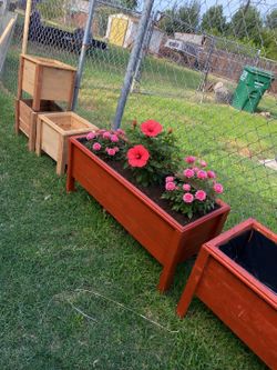 Wood planters