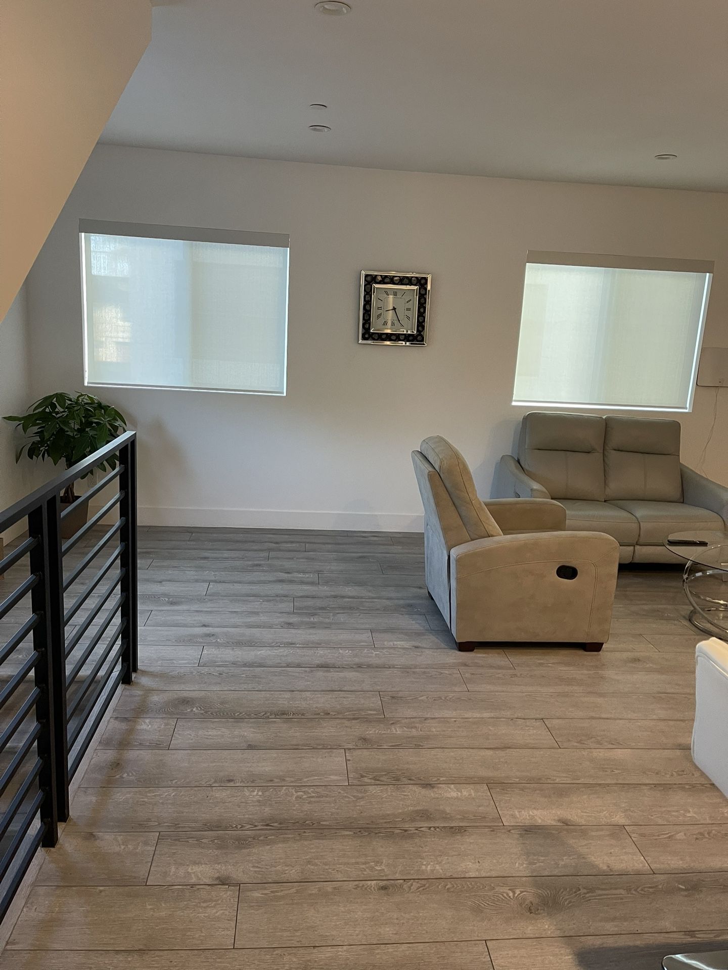 Two Piece Set Leather Sofa Reclining