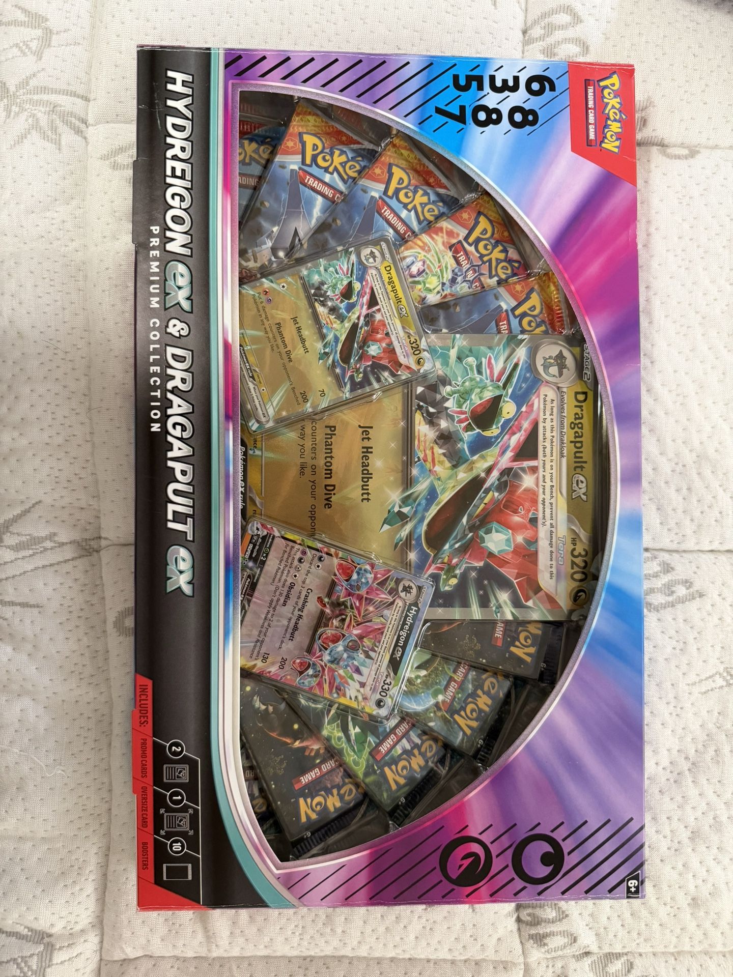 Ex and Dragapult Ex Premium Collection Box Pokemon TCG. 10 Booster Packs, Promos