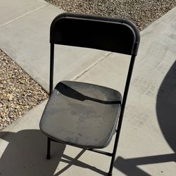 Black folding chair