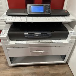 Ricoh MPW6700 wide format copier printer scanner - only 21K  meter reading