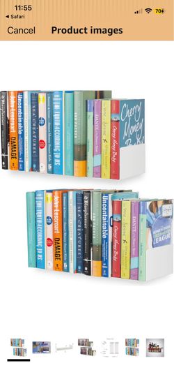 U Shape Floating Metal Bookshelf White