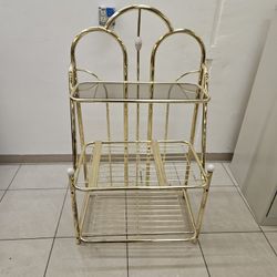 Vintage Postmodern Brass Shelf 80s