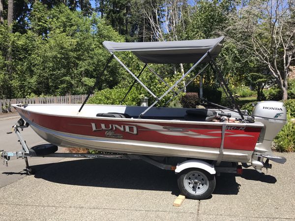 2008 lund wc-14 honda 9.9 for sale in woodway, wa - offerup