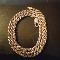 St.Silver Rope Necklace 20"L-19.39G-1/16"W
