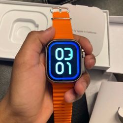 Apple Watch Ultra 2 Orange Ocean Band 