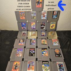 NES NINTENDO GAMES SELL OR TRADE