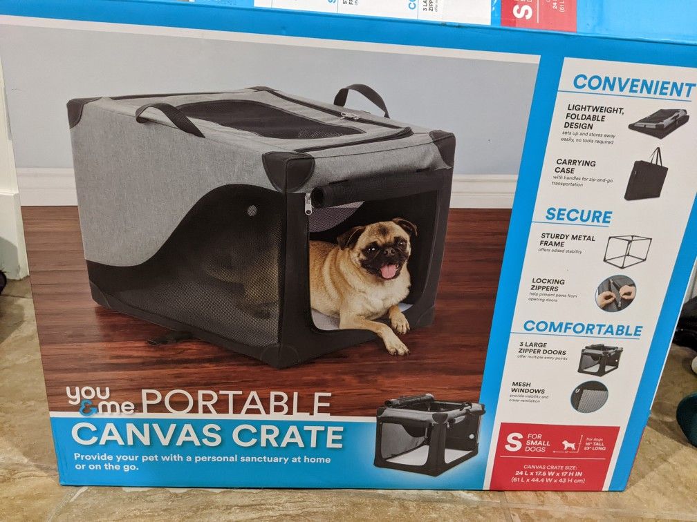 Portable Canvas Dog Crate