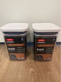Brand New Set of 2 OXO Good Grips POP Containers 1.1 Qt