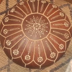 African Style Leather Floor Cushion