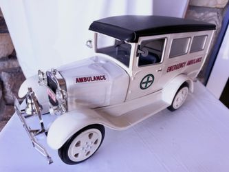 Vintage Emergency Ambulance Die-Cast Model Car