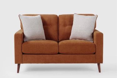 Terracotta Upholstered Loveseat