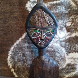Vintage Hand Crafted Wooden African Art