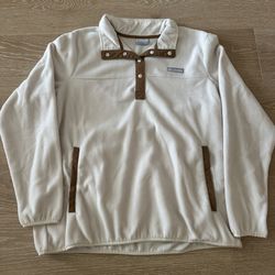 Columbia Cream Colored Buttoned Fleece