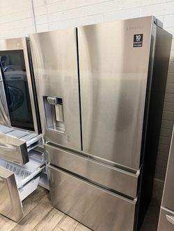 Samsung stainless steel French door fridge with warranty counter depth