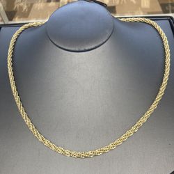 10kt Real Gold Turkish Rope Chain 