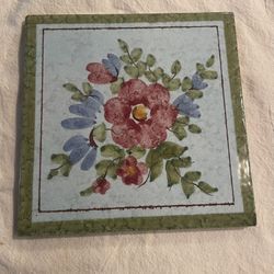 3 Vintage Ceramic Pottery Tiles Italian China Mexico