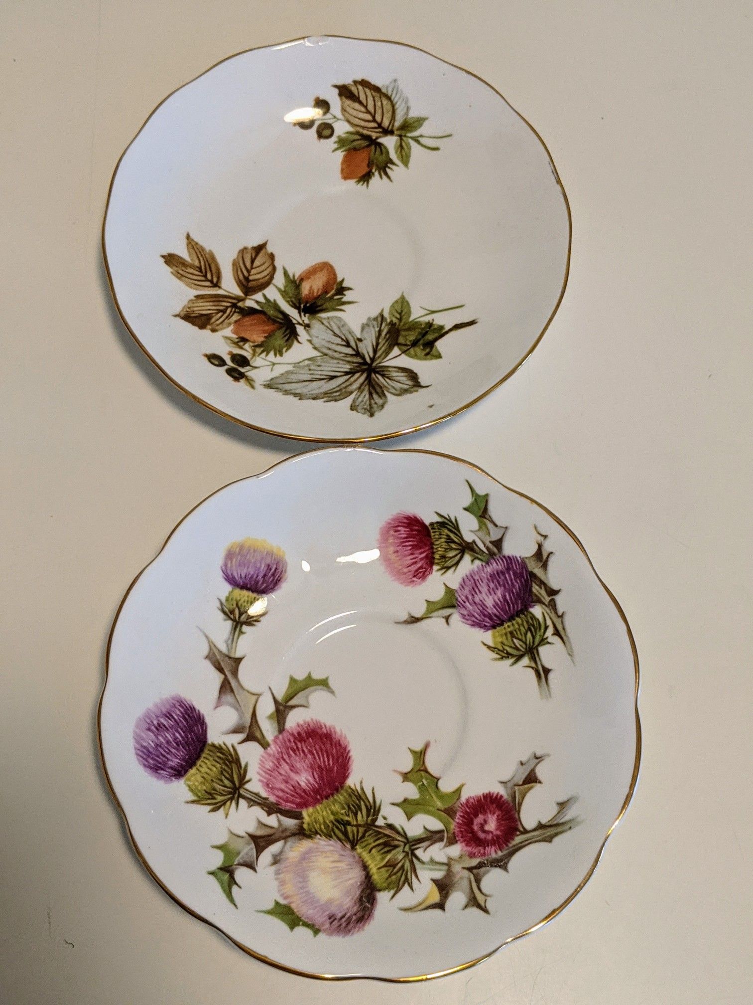 Queen Anne Bone China Saucers (2)
