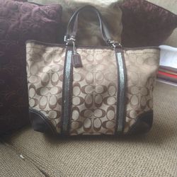 COACH BROWN TOTE