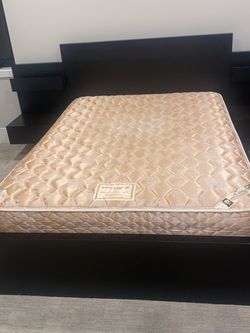 Full Size Bedroom Set From IKEA includes Bed Frame, Mattress, 2 Side Tables, Desk and Chair