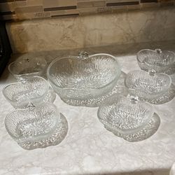 Set of 7 shaped apple bowls. Read description for details and location.