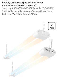 LED Shop Lights 4FT with Power Cord