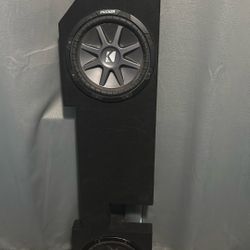 Kicker Subwoofer Box (Truck Style)- Clean Bass Works Great 