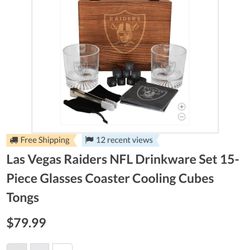 Raiders Shot Glass Set $40