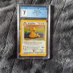 1999 Fossil Dragonite Holo CGC NM 7 