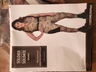 Women's Soldier Halloween Costume Adult Plus XXL