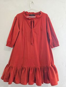 Terracota ruffled necesito dress