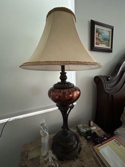 2 tall Bedside table lamps.