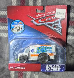 Mattel Disney Pixar Cars Splash Racers Dr. Damage Ambulance 1:55 White 2016 NEW