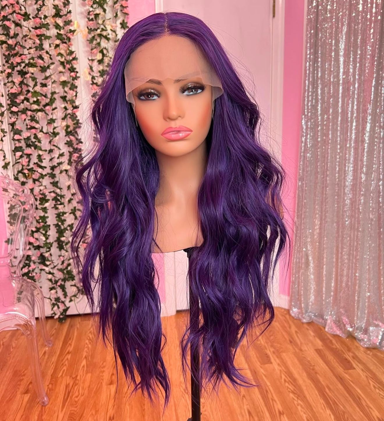 Purple Hybrid Human Hair