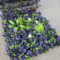 20" x 20" Artificial Grass Wall Panels, Walls Foliage Hedge Grass Mat Greenery Wall Fence Backdrop  6 Pack