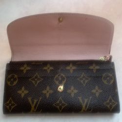 Auth LOUIS VUITTON Credit Bifold Wallet Monogram Leather Brown 