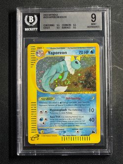 BGS 9 Vaporeon Holo Rare H31/H32 English 2003 Skyridge Pokemon