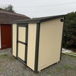 6x8 Lean-To Storage Shed w/ Double Shelving - Compact & Practical 